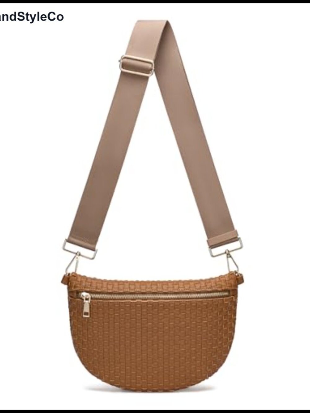 Woven Leather Crossbody Bag Lightweight Water-Resistant Travel